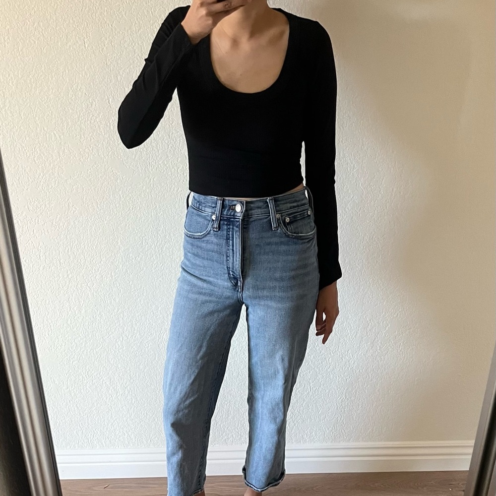 Reformation black crop top